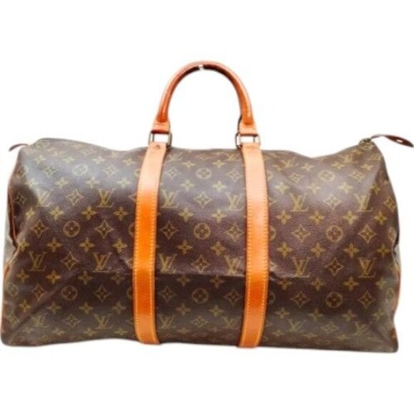154420BU (X6) Louis Vuitton Travel Bag Keepall 50 Brown Monogram - Picture 1 of 9